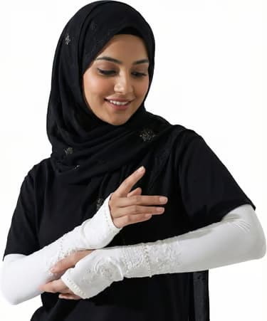 Elegant hijab and arm sleeves